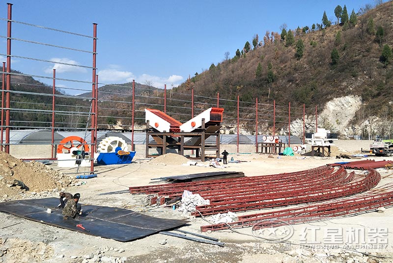 洗沙場在建現場實拍