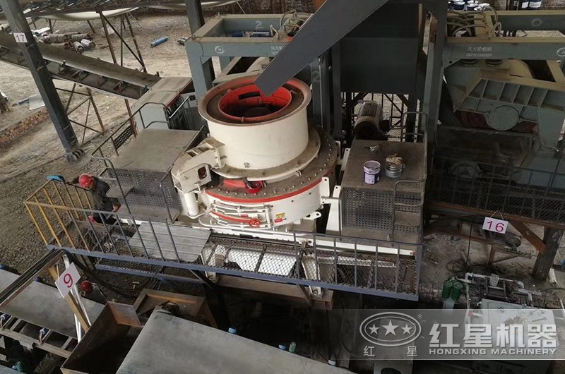 沖擊式制砂機作業現場