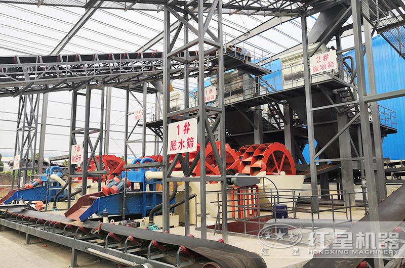 洗砂機洗選作業現場