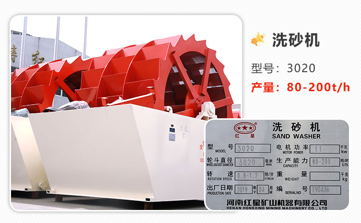 3020型號、三輪環保水洗沙設備